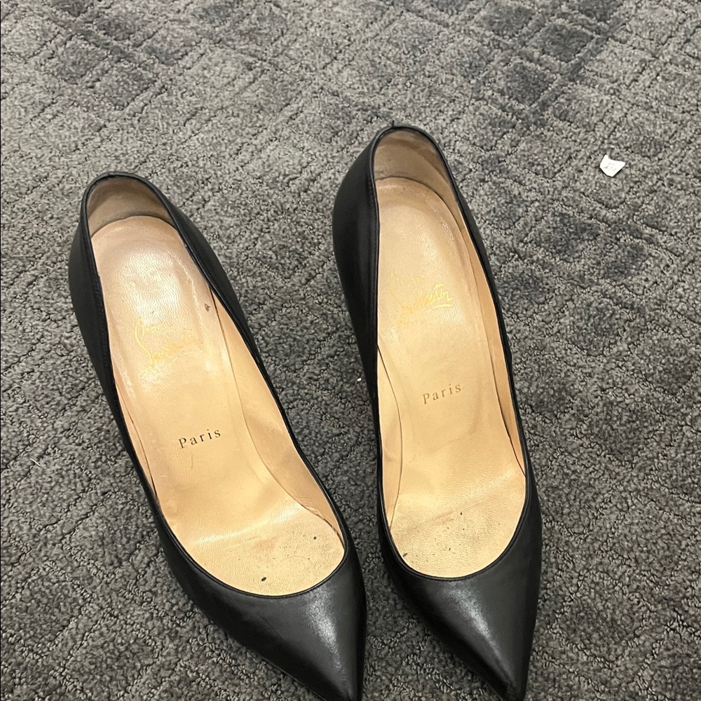 Christian Louboutin Black Leather Heels